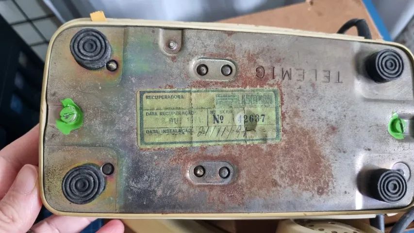 Telefone fixo antigo tijolinho de disco - Foto 4