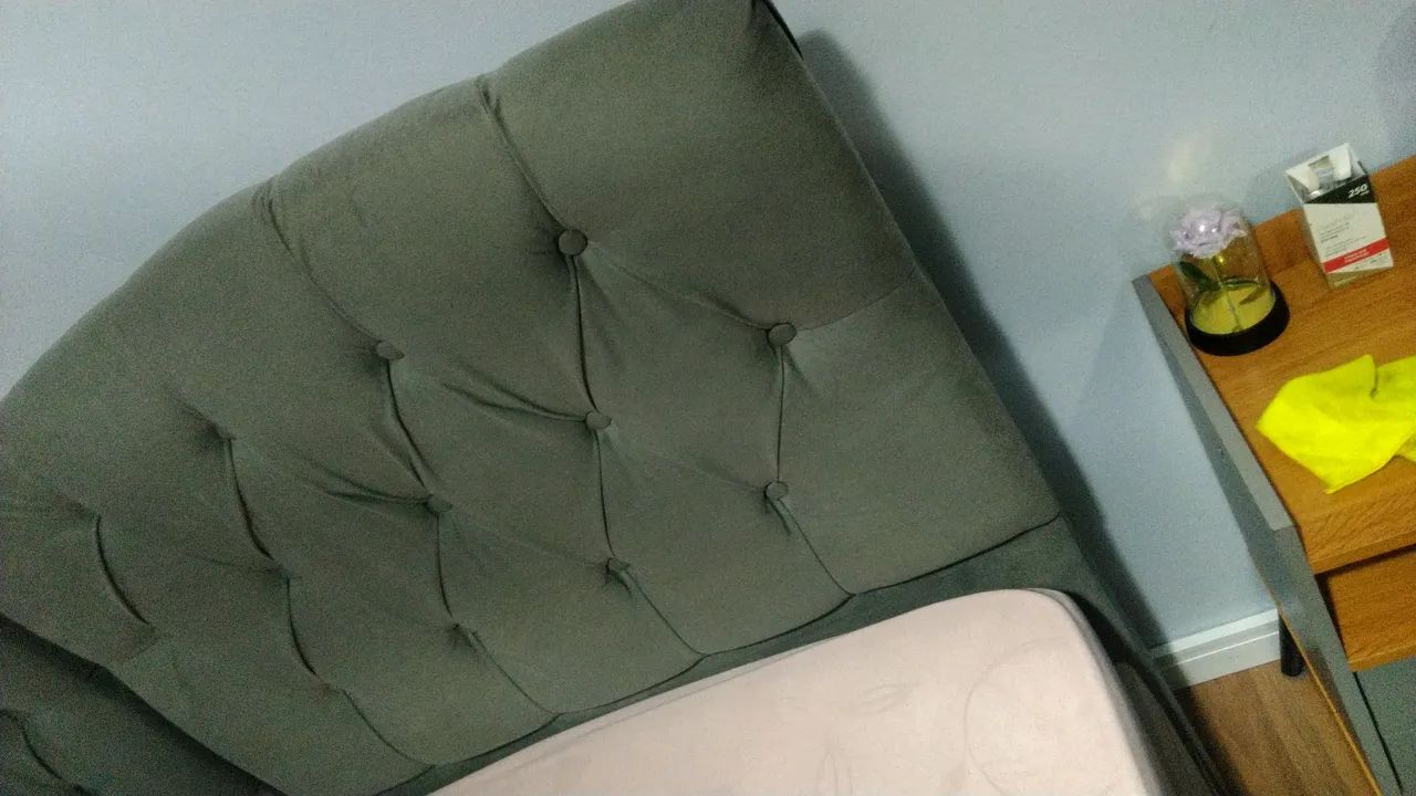 Cama baú solteiro e cabeceira