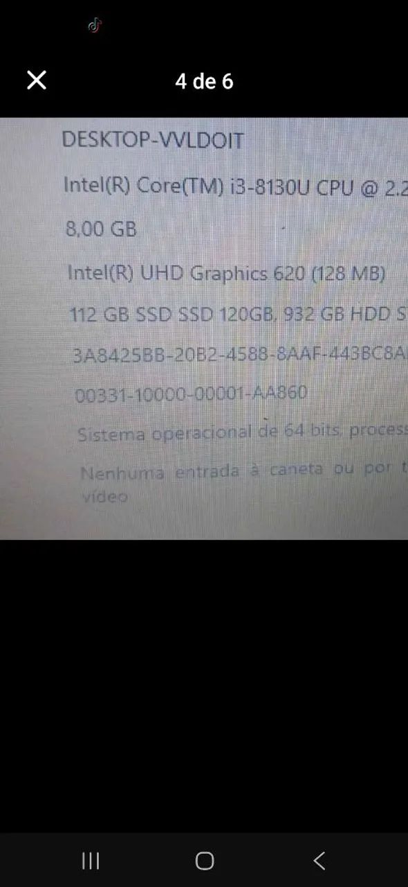 Notebook Lenovo  i3 ( geração 8 ) - Foto 3