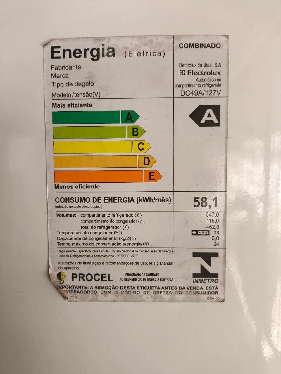 Geladeira Electrolux DC49A 127v - Foto 4