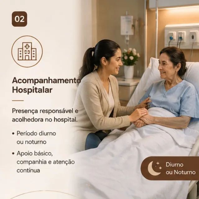 Faço acompanhamento hospitalar Maringá pr - nortuno 20h as 07h