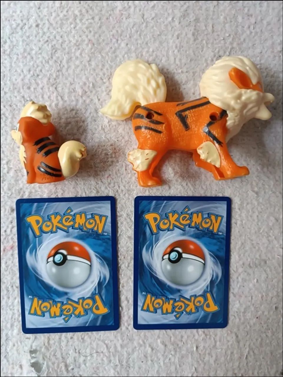 Colecionável Pokémon Arcanine Burger King 2019 + Growlithe Dedoche & Cards Originais (Novo - Foto 2