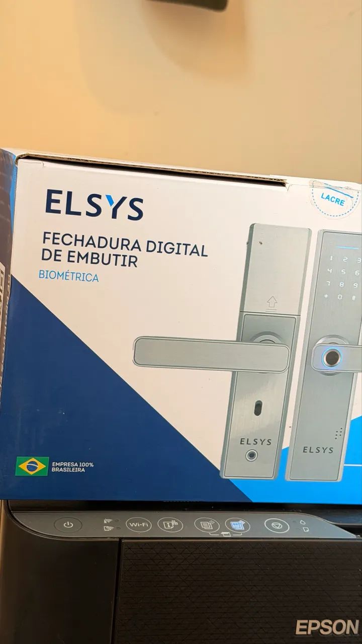 Fechadura Digital de Embutir  Biometria,Elsys Prata - Biometria Senha Numérica NOVO  - Foto 3