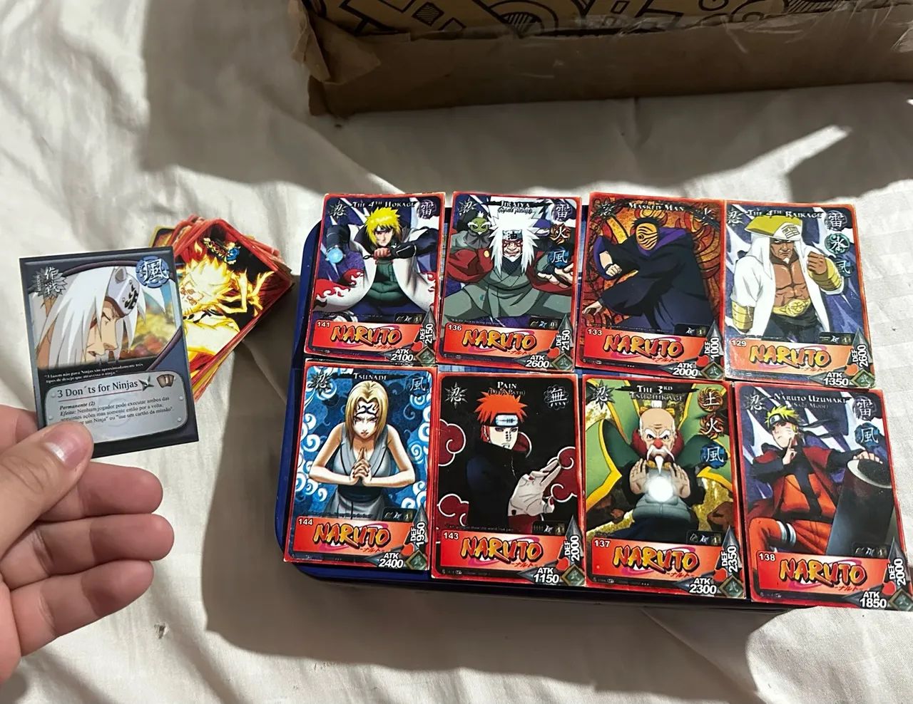 Lote 2 - 1.930 cards antigas de Naruto - várias edições - Hobbies