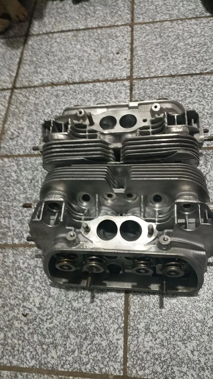 Par de Cabeçotes Kombi, Fusca Moderno 6 e 8 Aletas Retificado  - Foto 2