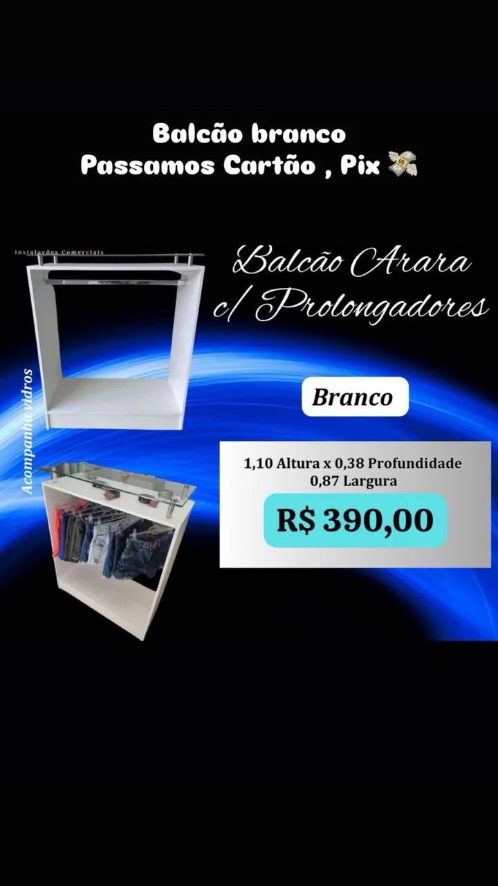 Balcão Arara com Prolongadores 