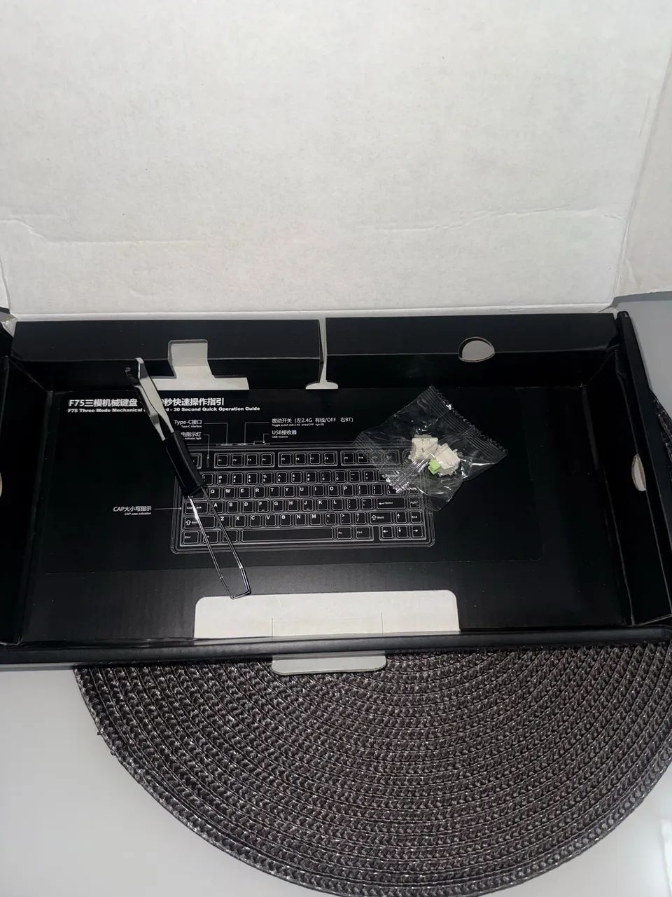 Teclado Mecânico AULA F75 Wireless Bluetooth RGB (Completo na Caixa) - Foto 3
