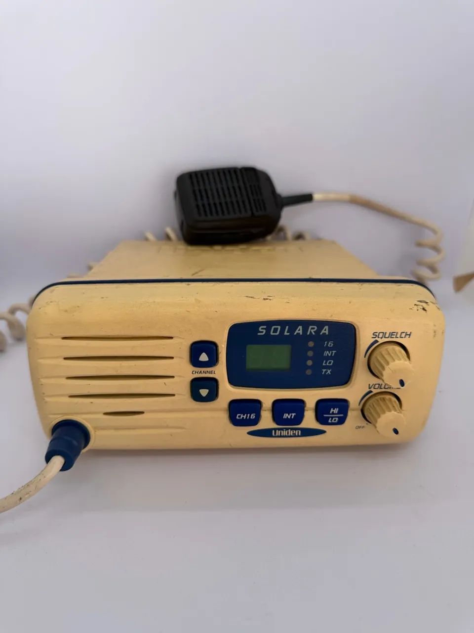 Rádio VHF Marítimo Uniden Solara - Funcionando - Com Microfone