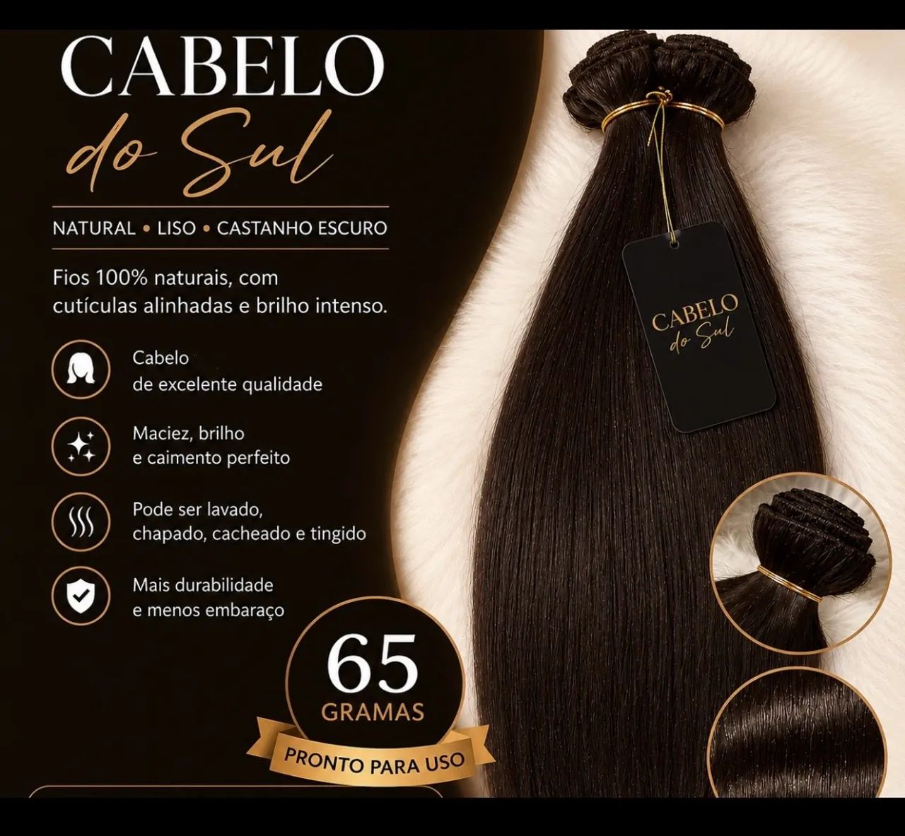 CABELO BRASILEIRO DO SUL PRONTO ? PARA MEGA