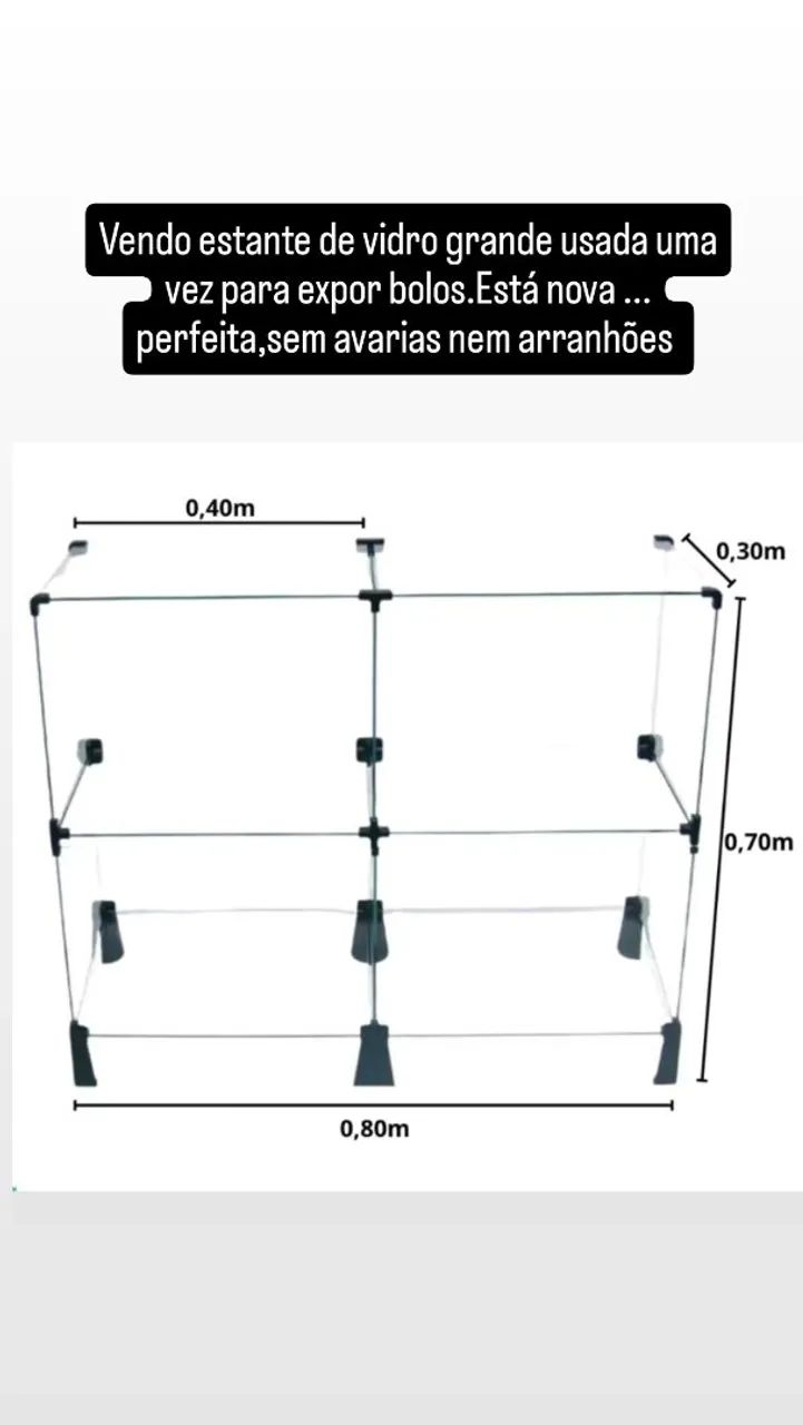 Estante de vidro nova