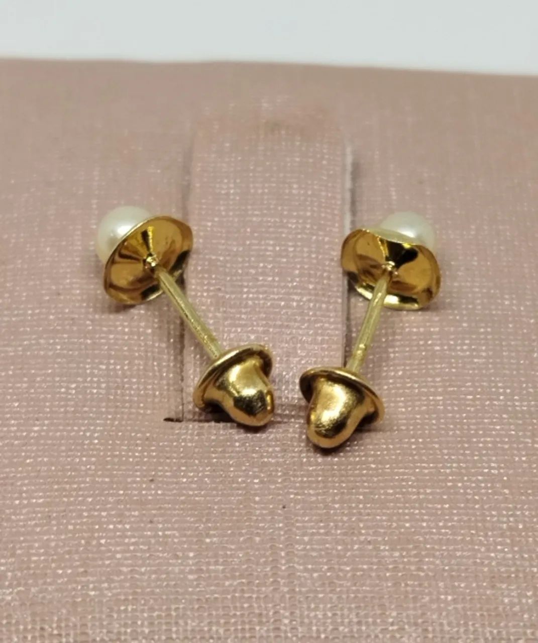 Brincos de ouro 18 - Pérola - 0,3mm - Foto 3