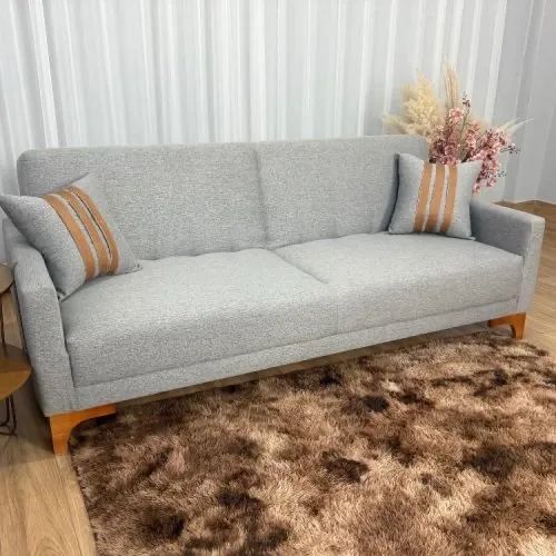 Sofa Cama Madri 2.09m - Cinza Linho Entrega Rápida - Foto 4