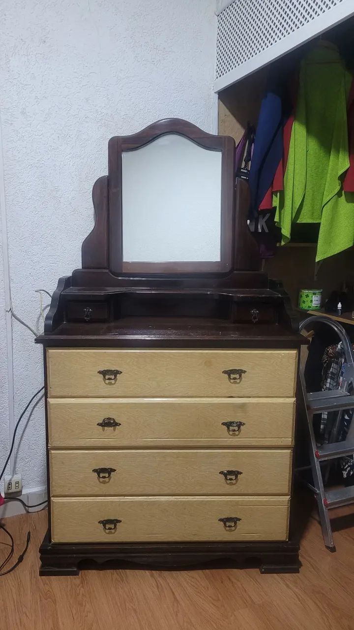 Comoda penteadeira com espelho modelo retro - Foto 2