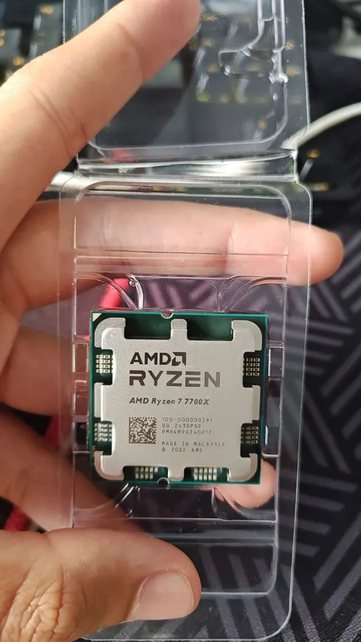 Processador AMD AM5 Ryzen 7 7700X 5.4GHz Max Turbo Cache 40MB 8 Núcleos Vídeo Integrado