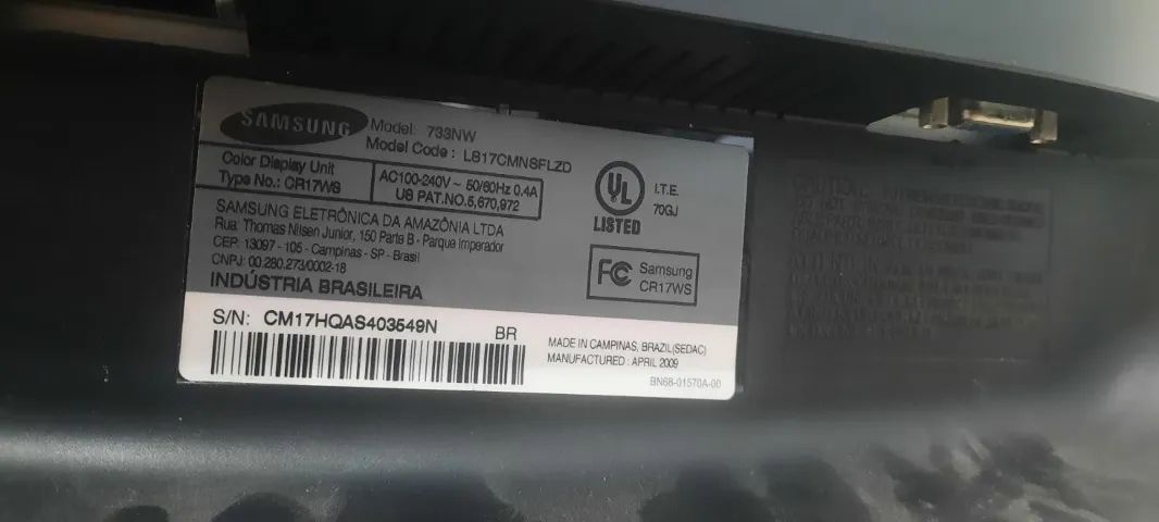 Monitor 17 Polegadas Samsung Lcd 733nw Widescreen - Foto 4