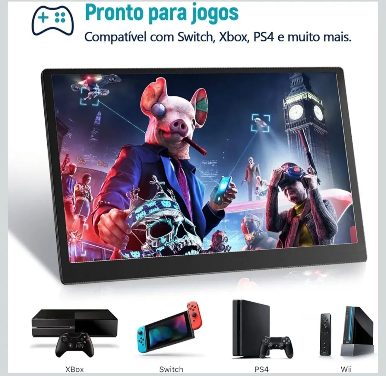 SUPERPROMOÇÃO!! Monitor portátil IPS 1920x1080 e tela de 15.6 lacrado - Foto 3