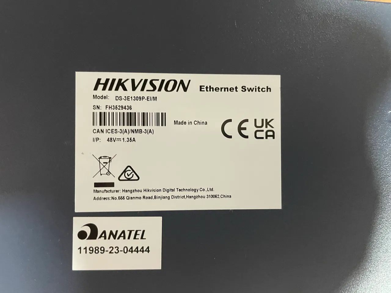 Switch Poe Hikvision Ds-3e1309p-ei/m 8 Portas Fast Ethernet - Foto 2