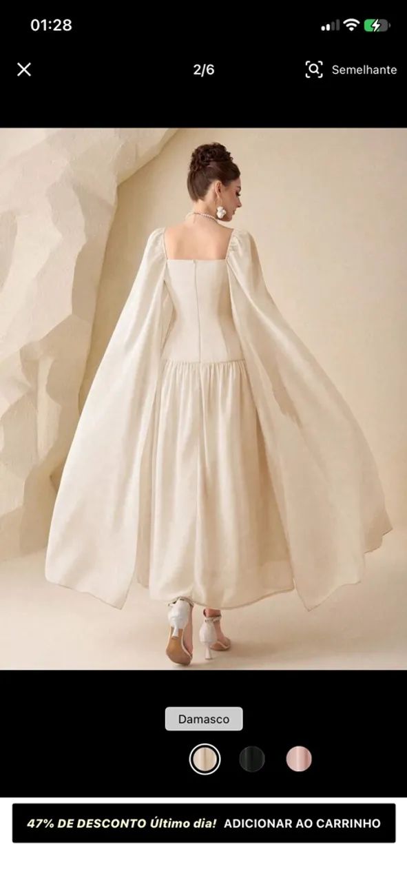 Vestido SHEIN longo capa  - Foto 2