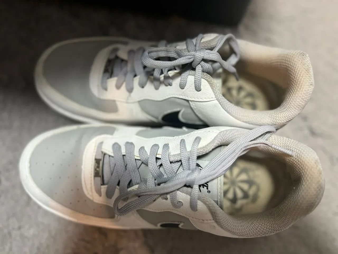 Tênis Nike Air Force, branco e cinza, tam. 39 - Foto 3