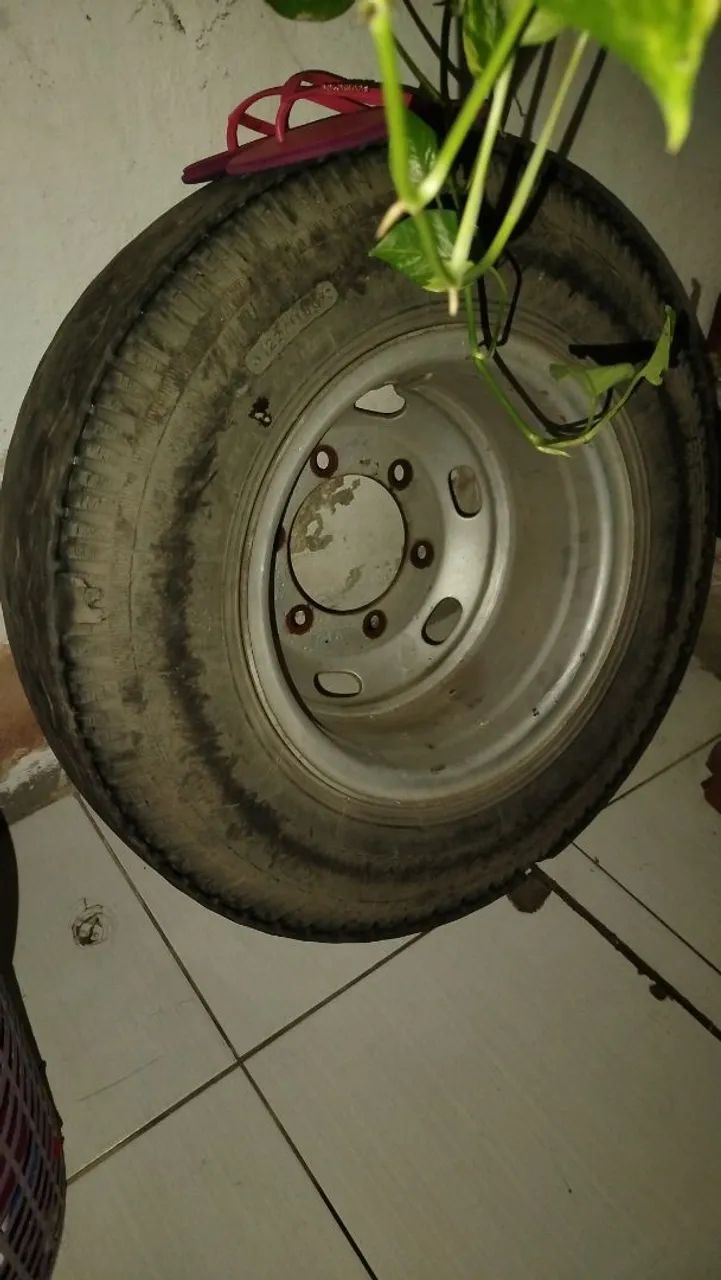 2 aros com pneu usado  - Foto 2