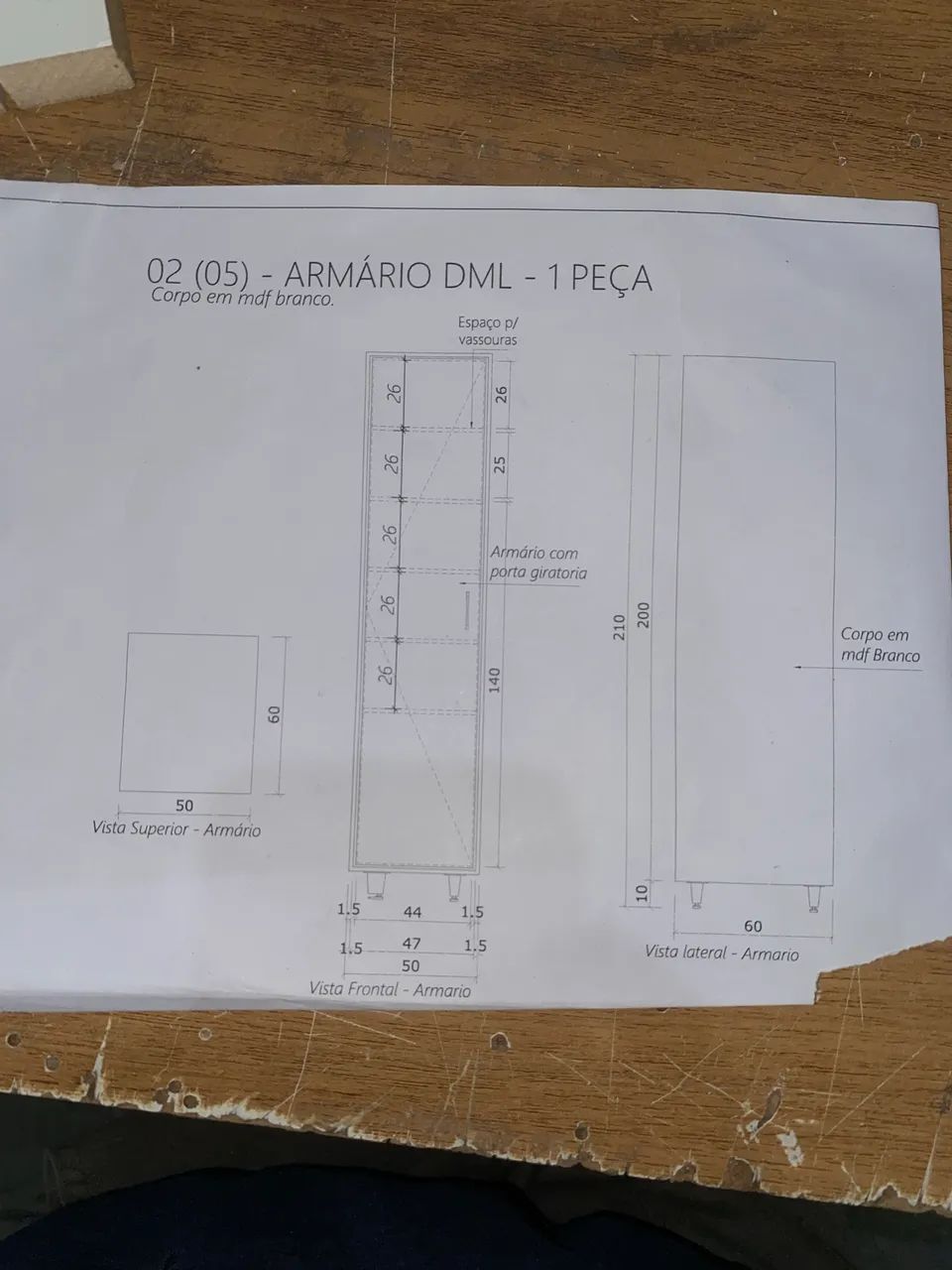 Armário Multiuso Vertical Sob Medida (2,00m × 50cm × 60cm) - Foto 2