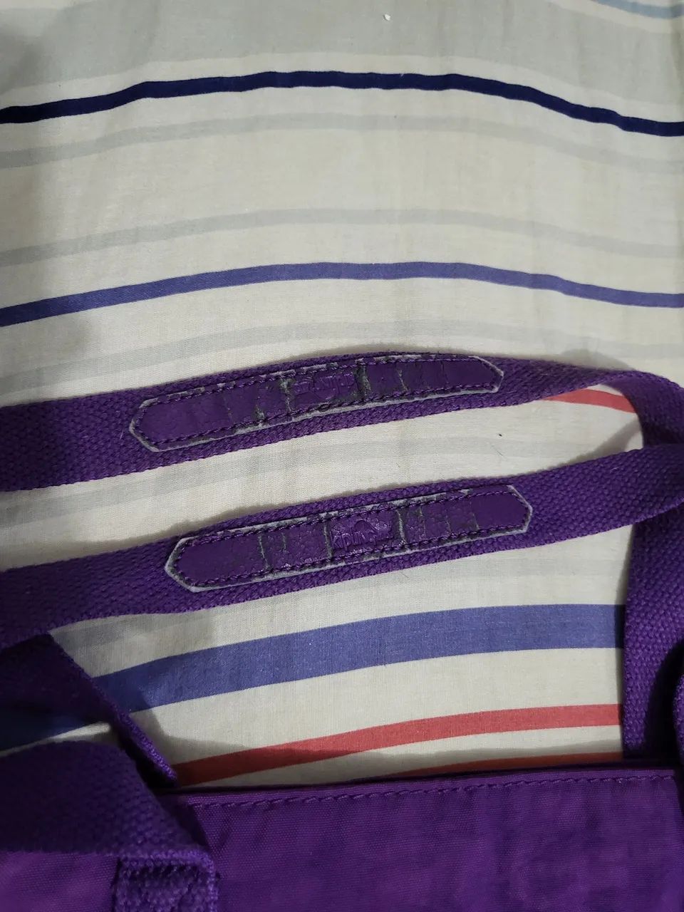 Bolsa roxa Kipling usada - Foto 3