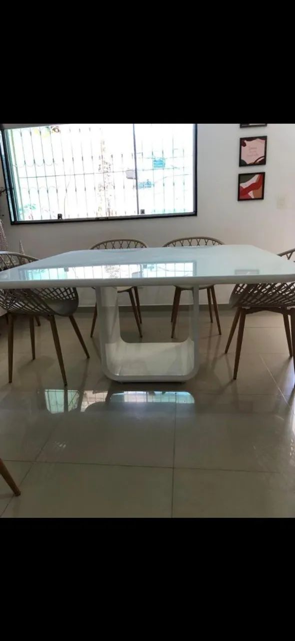 Mesa laqueada com tampo de vidro - Foto 4