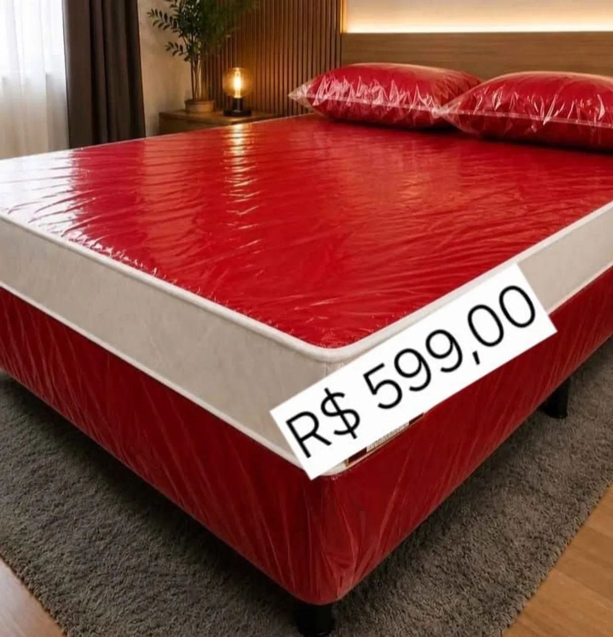 Cama de casal +2 travesseiros - Nova - Foto 3