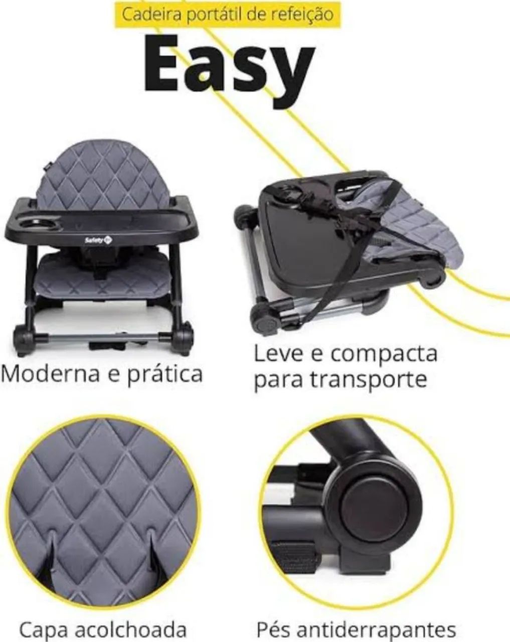 Cadeirinha de alimentação 1St safety (nunca usada) - Foto 2