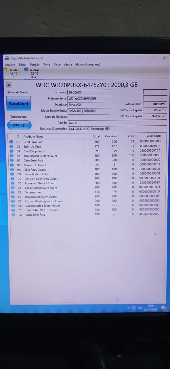 HD 2TB - Western Digital - Saudáveis e Testados. - Foto 3