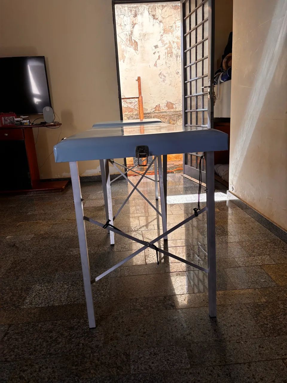 Maca Dobrável Portátil - Azul - Foto 4