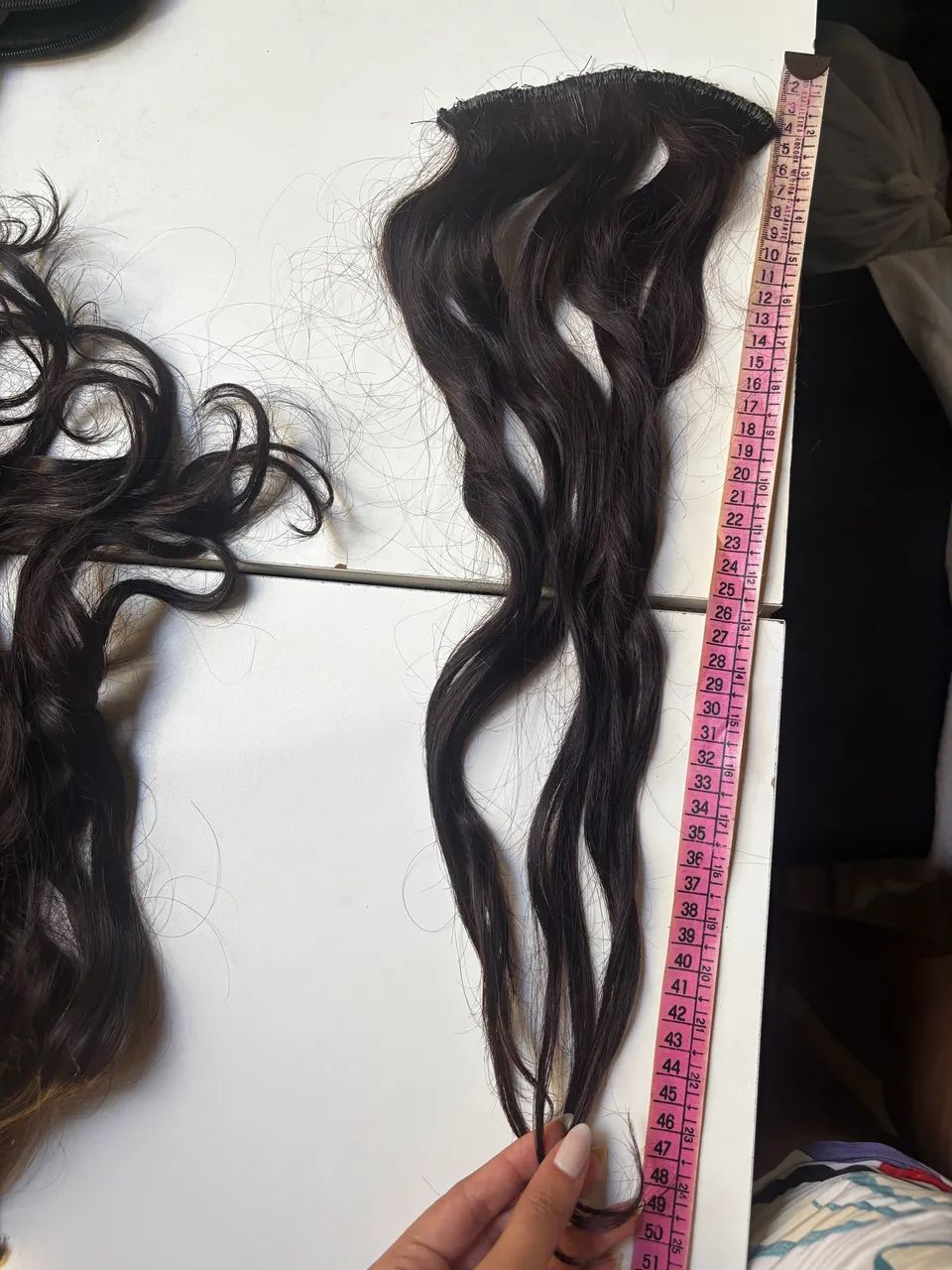 3 telas de cabelo humano 50 cm - Foto 4