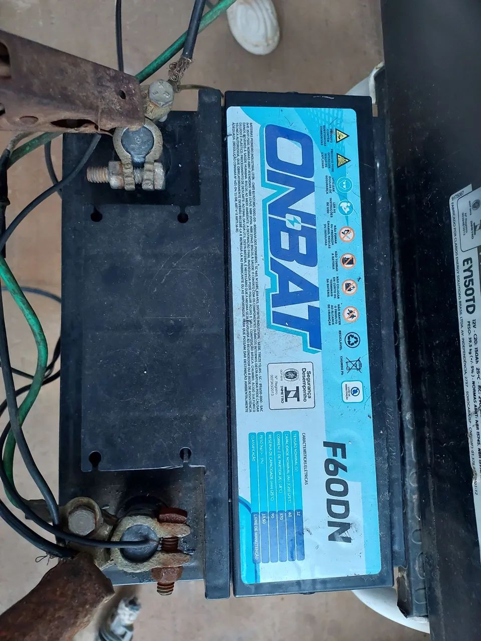 Bateria na garantia 60 amperes 