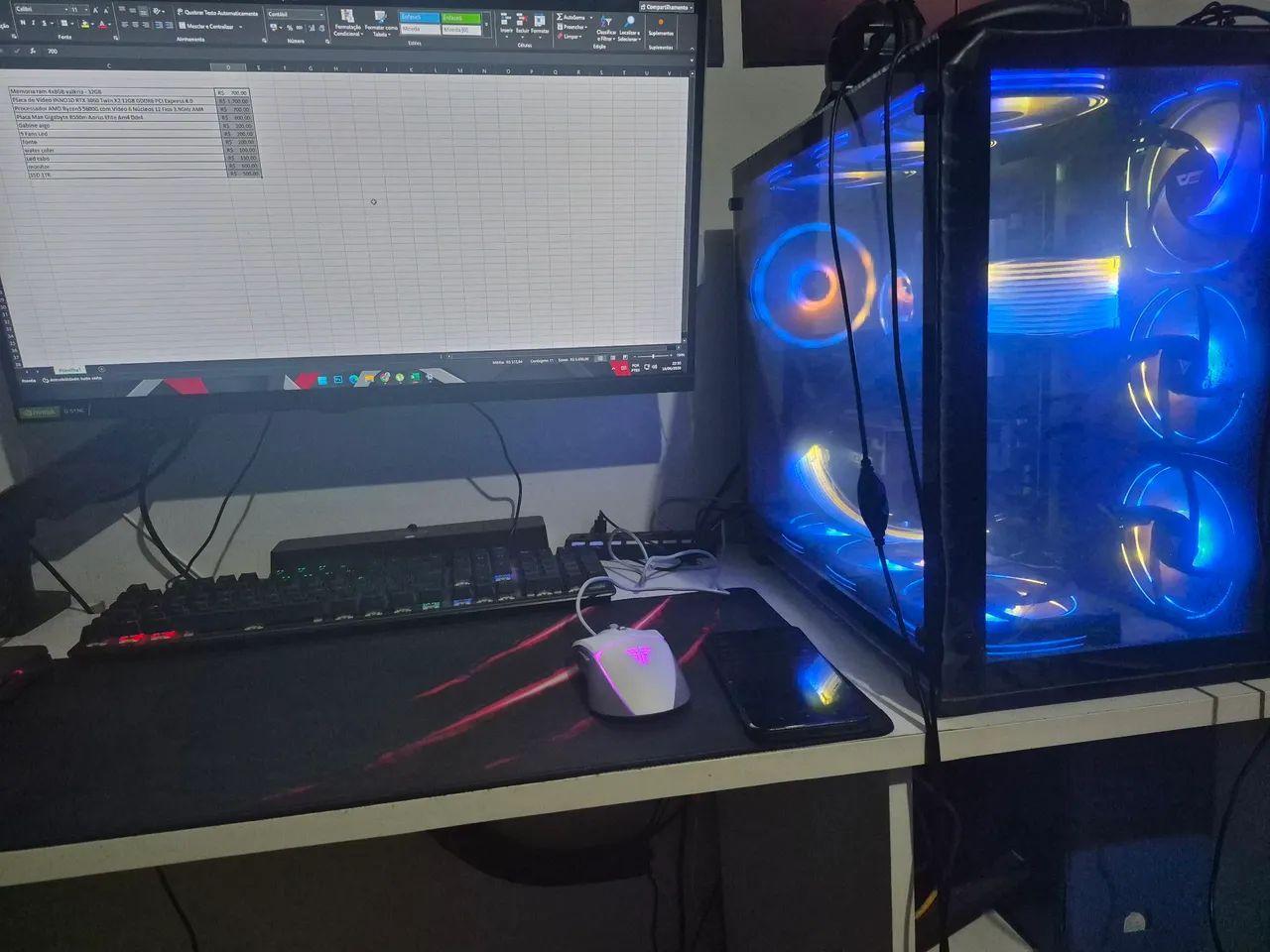 PC Gamer RTX3060 12GB + monitor 144hz