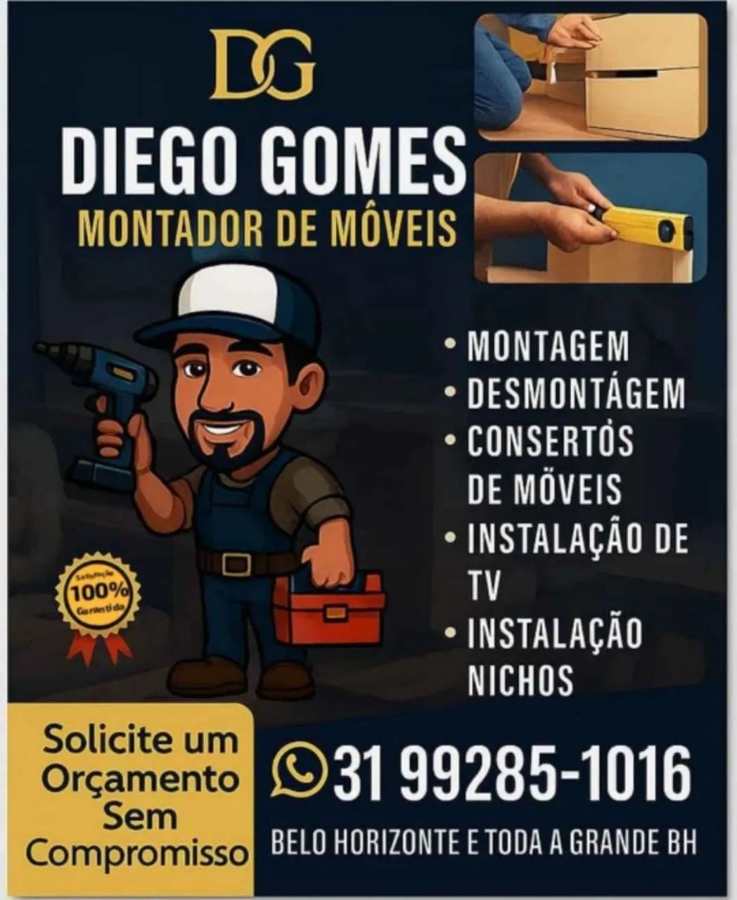 Montador de móveis e marido de aluguel 