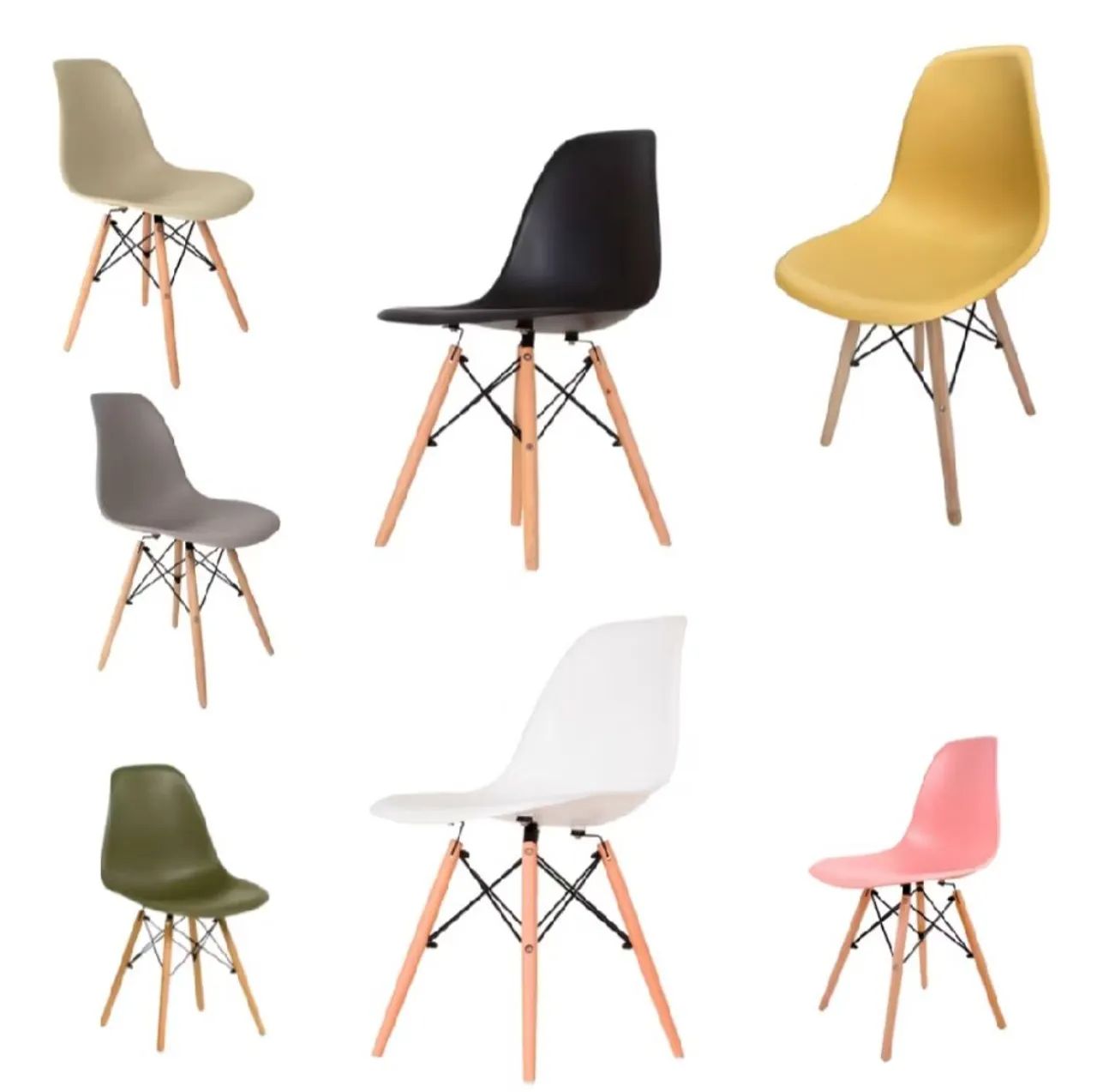 3 Cadeiras Eames eiffel