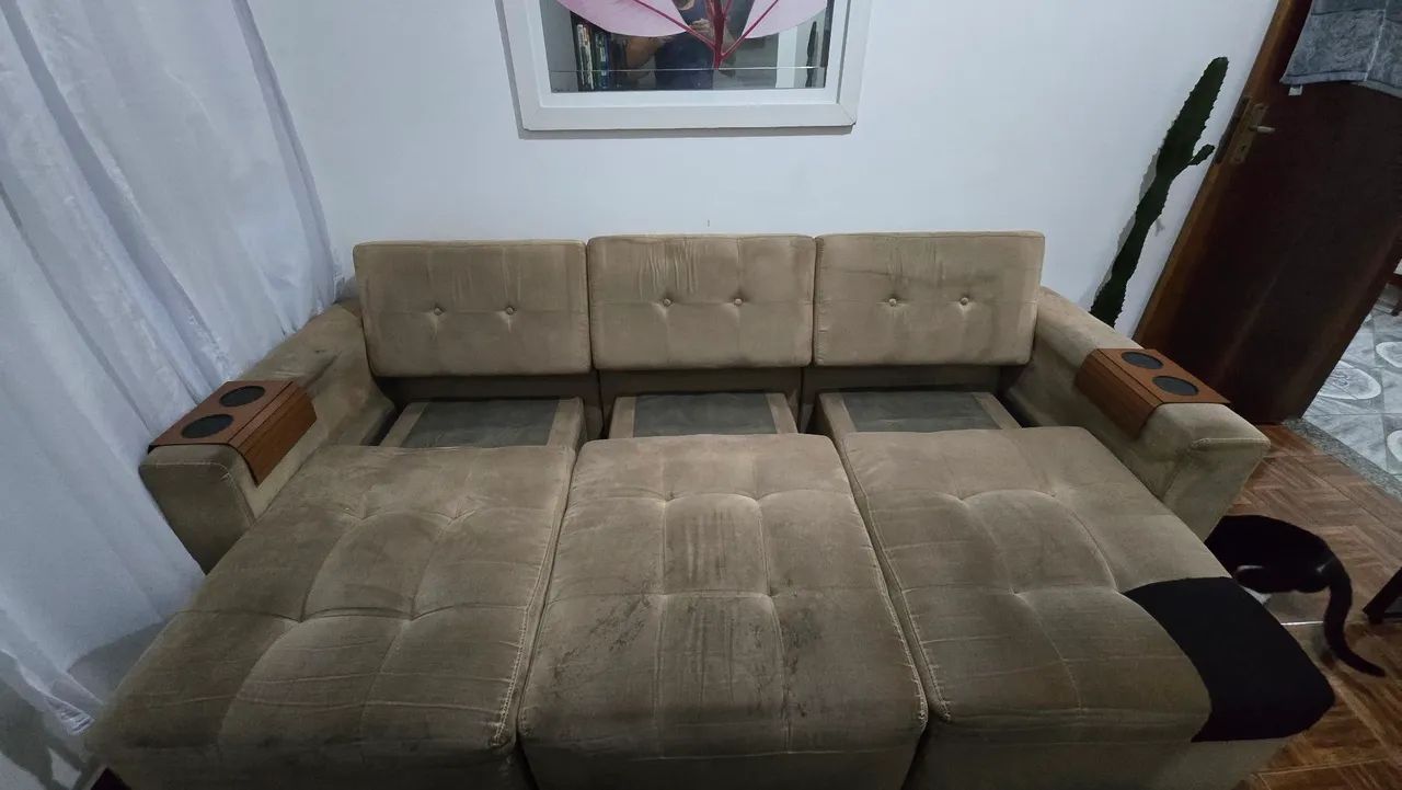 VENDO SOFÁ RETRÁTIL USADO - VIRA CAMA - Foto 5