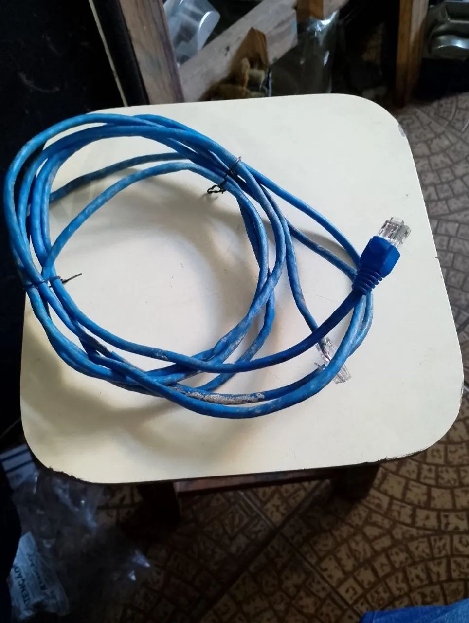Cabo de rede 2 metros e 50 cm com marcas de uso, funcionando perfeitamente  - Foto 3