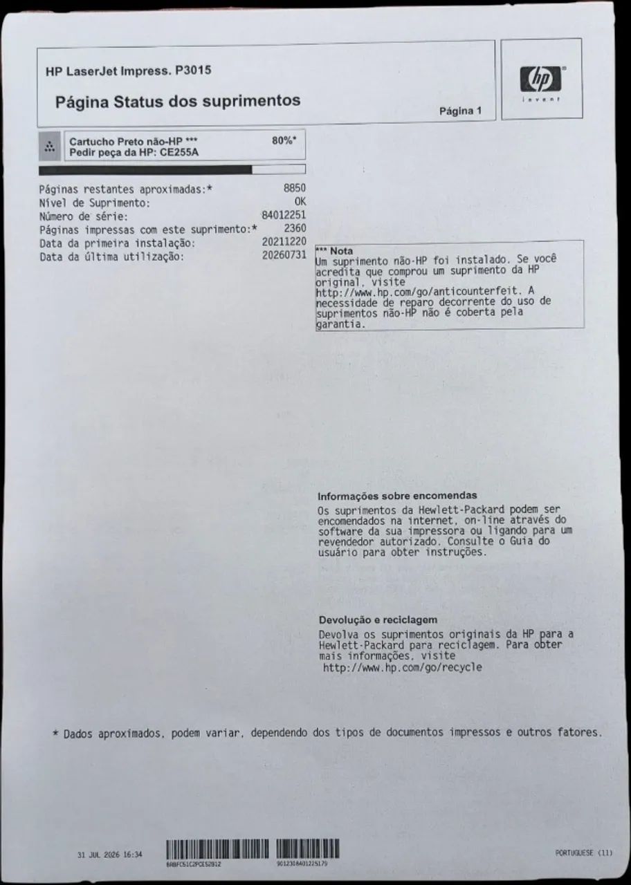 Impressora HP Laserjet Enterprise P3015dn - Foto 4