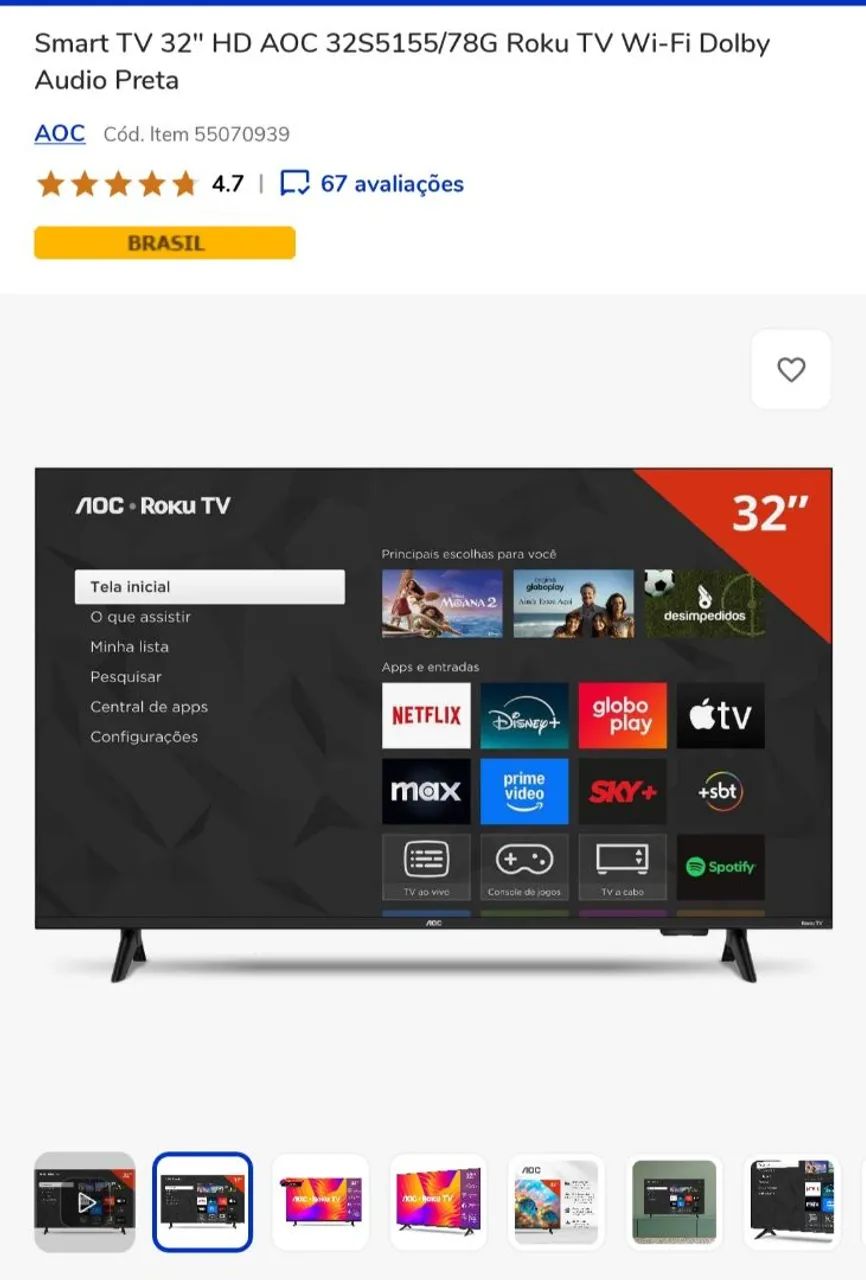 Vendo uma TV nova na caixa 32 polegadas... - Foto 3
