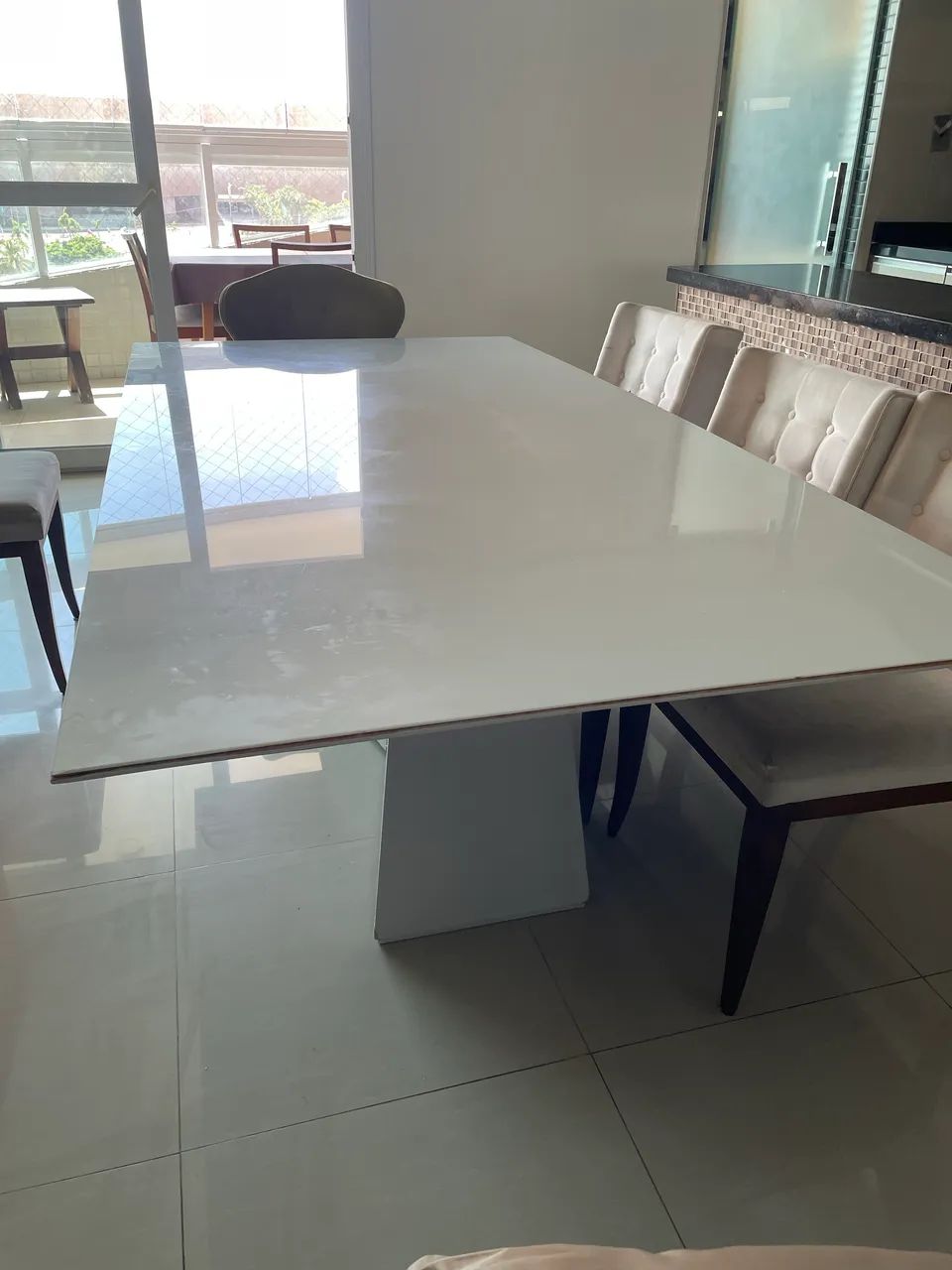 Mesa em laca branca - Foto 2