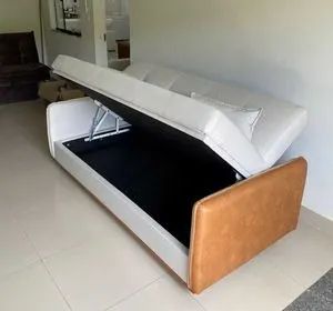 Sofá Cama Baú 2,05m Linho e Courissimo - Fazemos Entregas!! - Foto 3