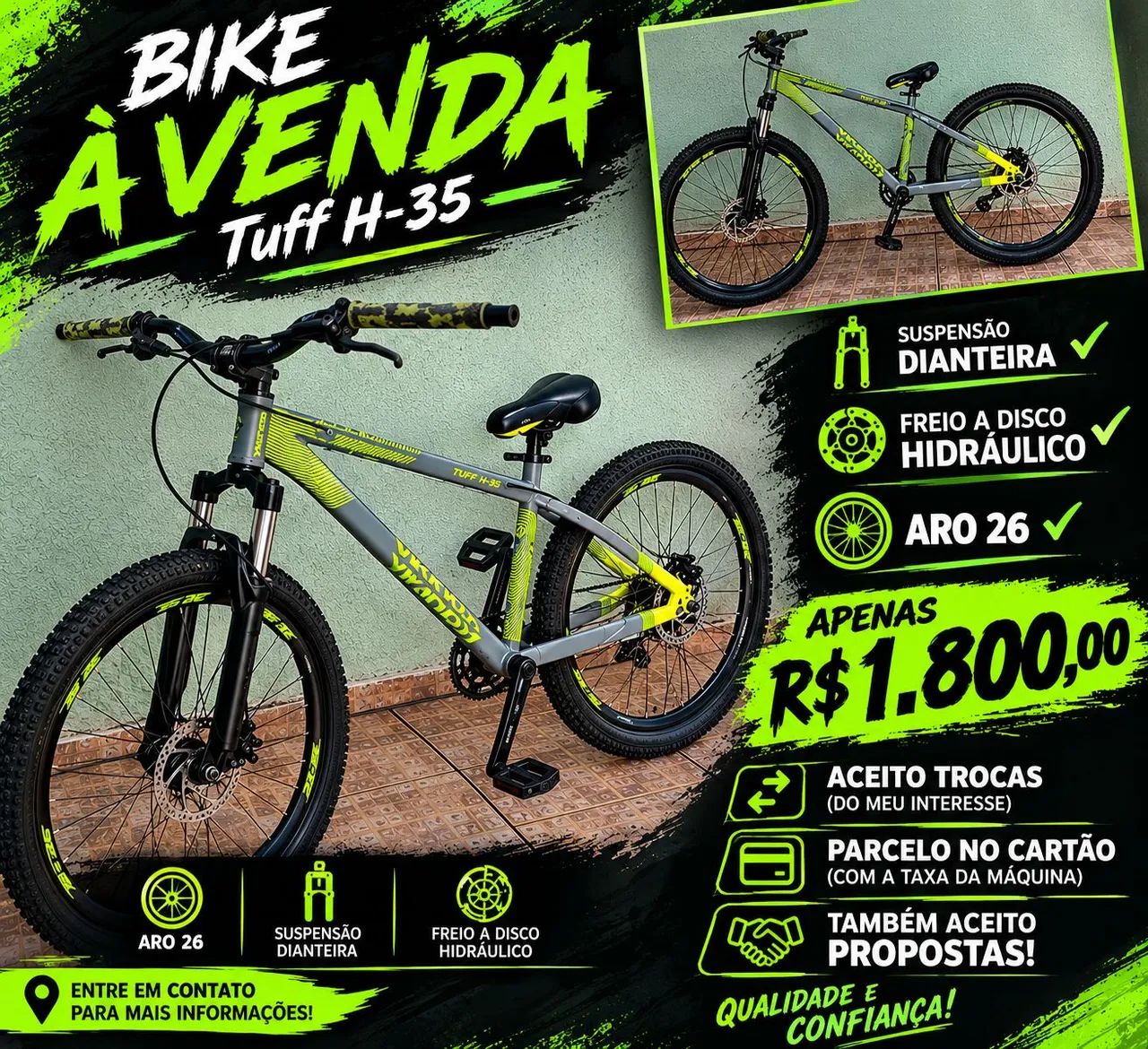 Bicicleta viking tuff h-35 