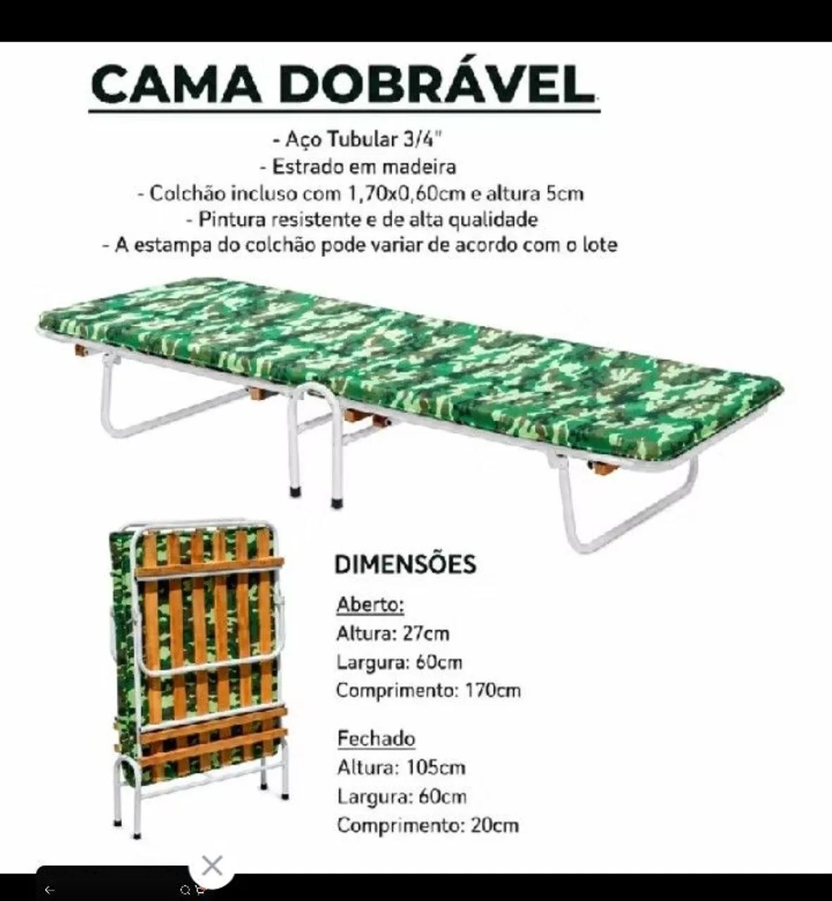 Cama de abri e fechar.  - Foto 4