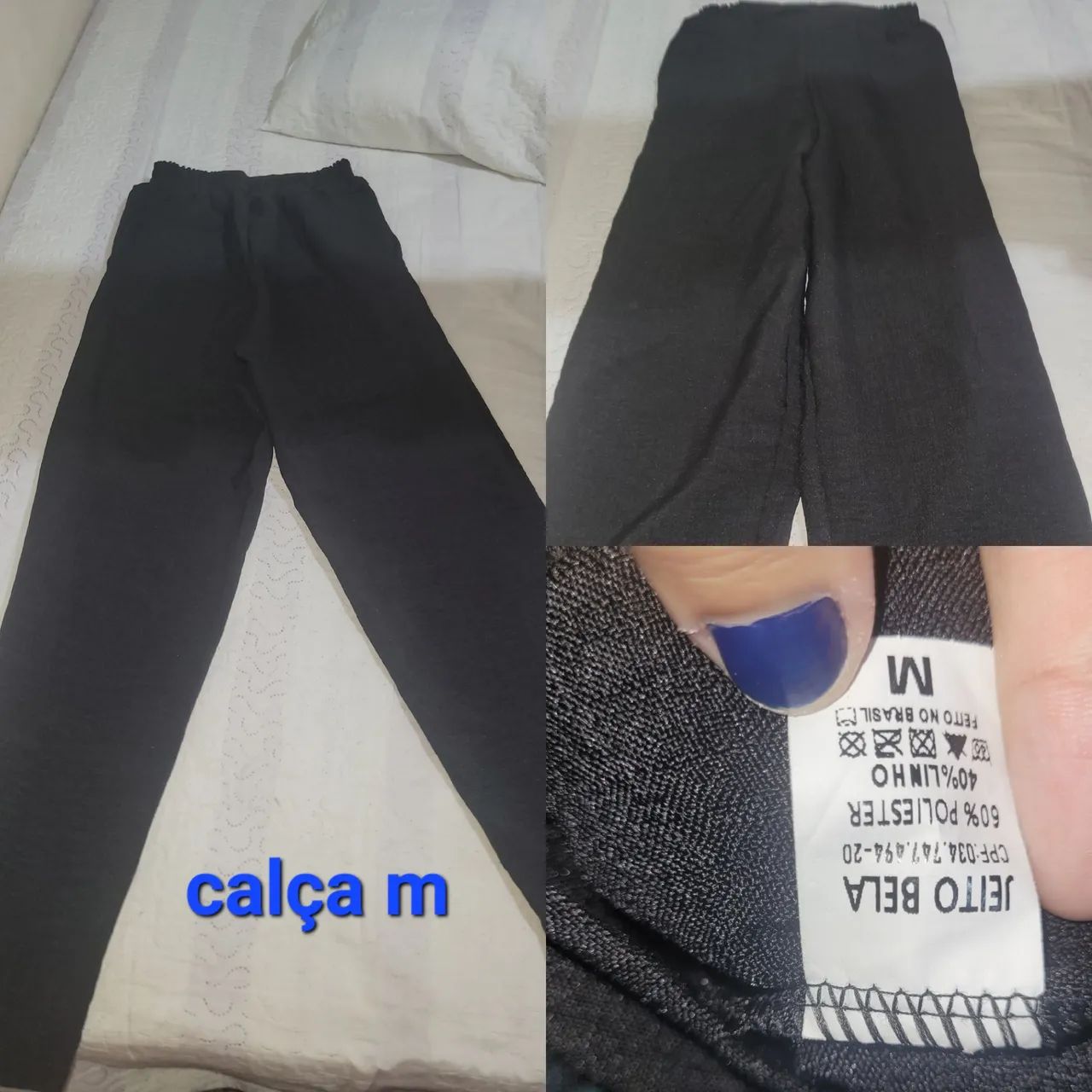 Calça m preta usada uma vez