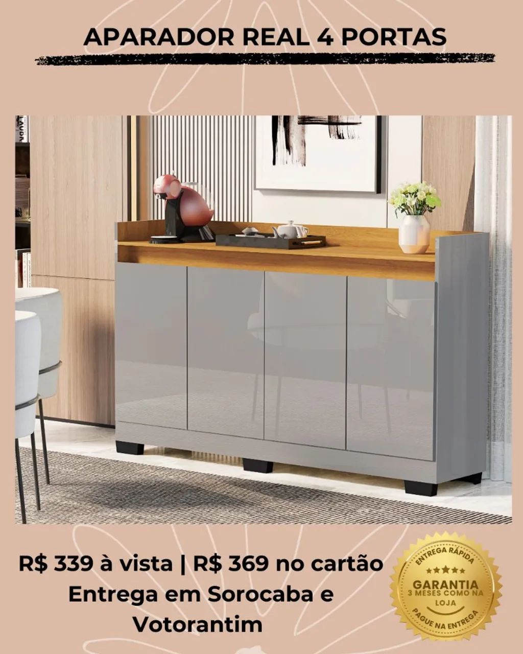 Buffet Real 4 Portas - Sala / Recepção Entrega IMEDIATA  - Foto 5