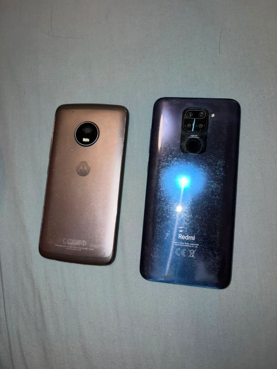Moto G5 e Redmi note9.