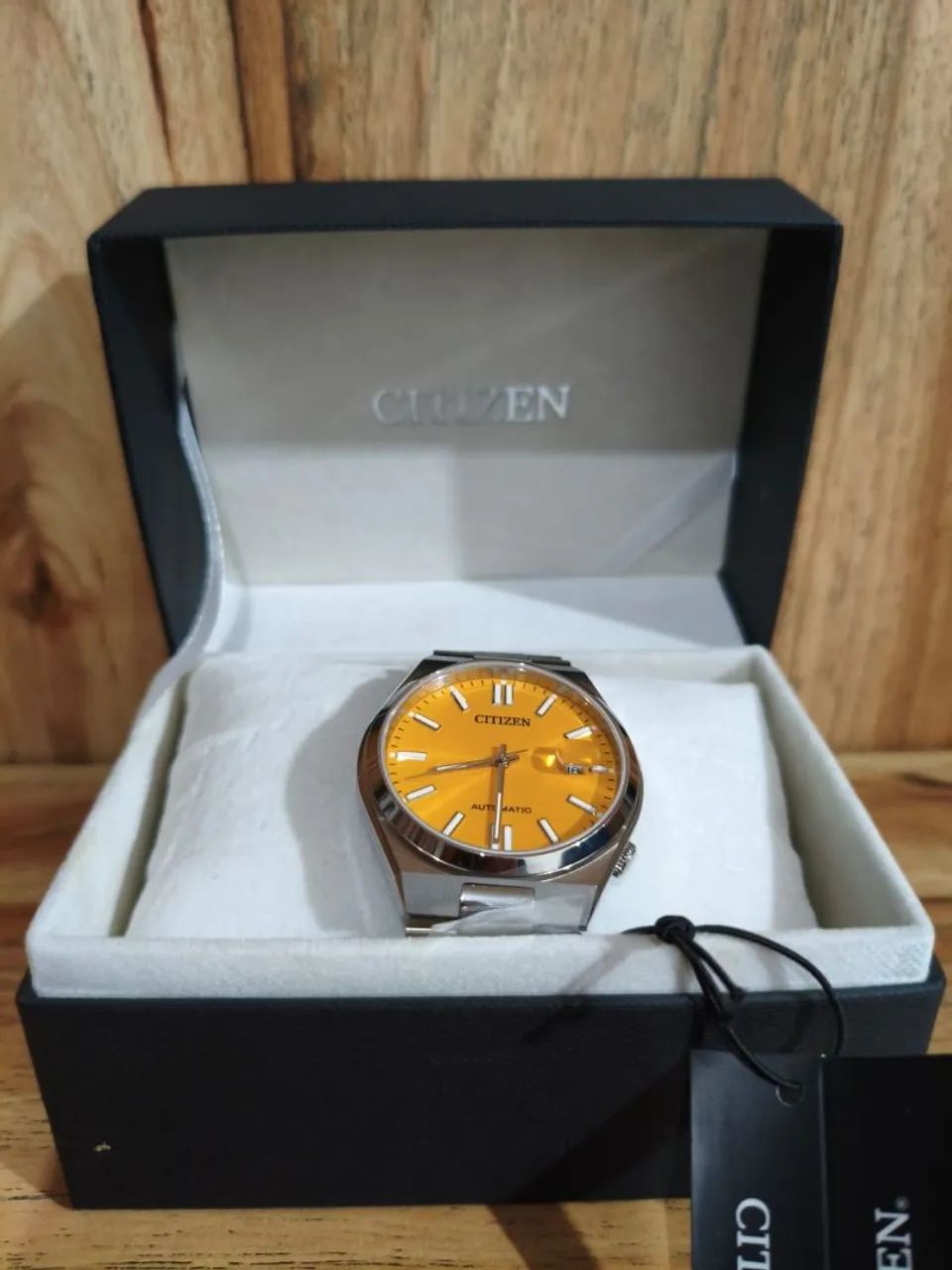 Relógio Citizen Tsuyosa Amarelo automático  - Foto 3