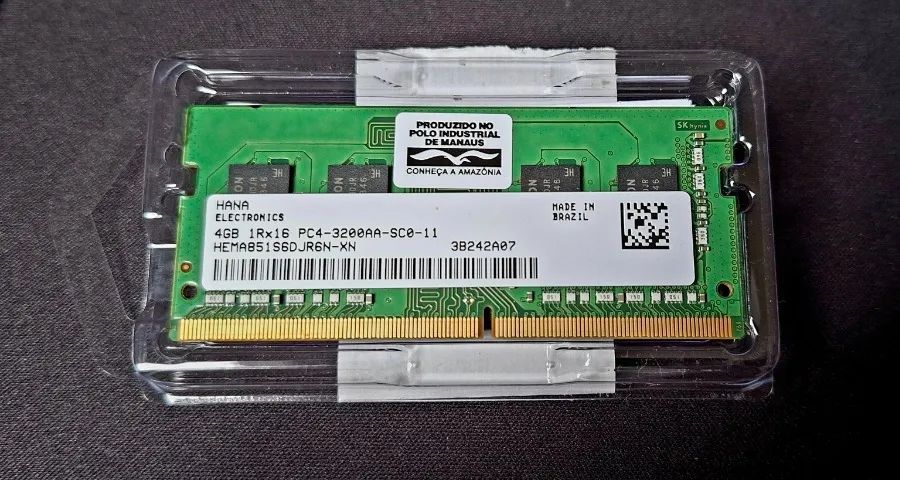 Memória ram notebook 4gb ddr4 3200mhz
