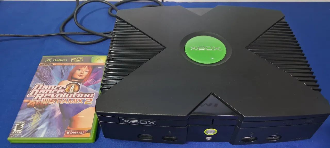 Xbox clássico  + jogo + cabo av original 